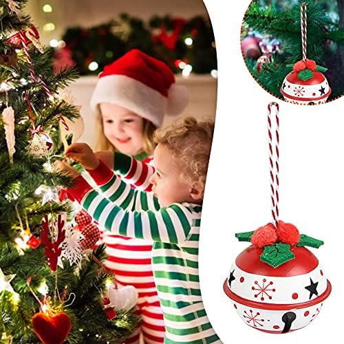 RWET Noel Jingle Bells Zanaat Bells Noel Bells için Yıldız ile Noel Partisi Noel Ağacı Çelenk Süsler Tatil DIY Süslemeleri (B,