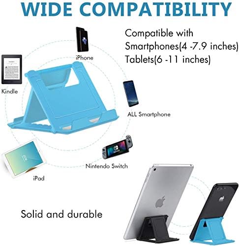 Elimoons telefon standı, Cep telefon standı, evrensel Katlanabilir Tablet Standı Çok Açılı Cep Masaüstü Tutucu Cradle Uyumlu