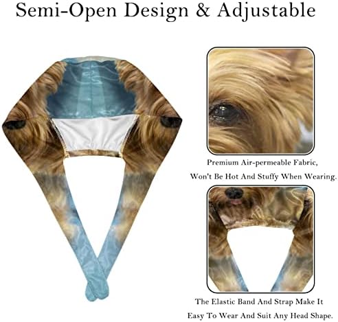Erkekler ve Kadınlar için Uygun Ter Bandı ile 2 Adet Ayarlanabilir Çalışma Kapağı,Köpek Deseni