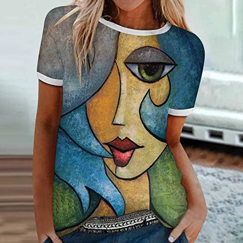 Karahindiba Tişörtleri Kadınlar için Yaz Grafik Kısa Kollu Gömlek Baskı Rahat Sevimli O-Boyun Tees Bluzlar Vintage Tee Tops