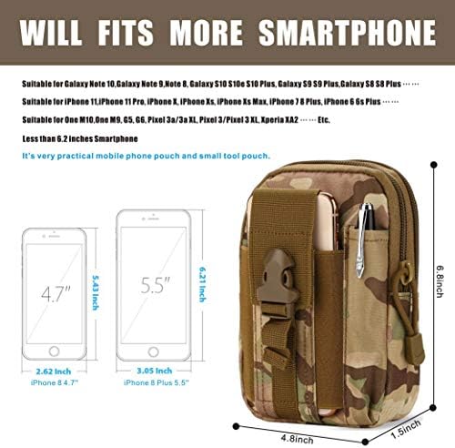 DOUNTO Taktik Bel Kılıfı EDC Molle bel Çantası Kemer Telefon Kılıfı Kılıf Çanta Taşıma Kılıfı için Smartphone, araçları