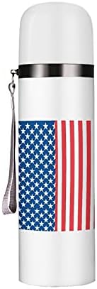 4th Temmuz Amerikan Bayrağı 20 FLOZ Paslanmaz Çelik Su Şişesi Seyahat Vakum Yalıtımlı Spor Kahve Kupa