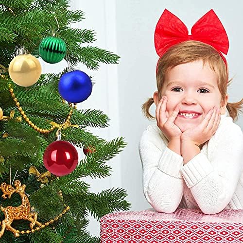 ORYOUGO 36 Set Noel Topları Süsler Dekoratif Kırılmaz Noel Ağacı Kolye 4 cm / 1.6 in Asılı Noel Baubles Topları Şenlikli Tatil