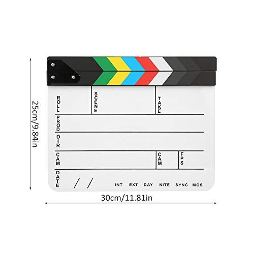 Sinema Dekor, Akrilik Klaket 11.81x9. 84 inç Ses Net Alkış Kurulu için Film Yapımcısı için Açık Hava Etkinliği için Video Üretim(Renk