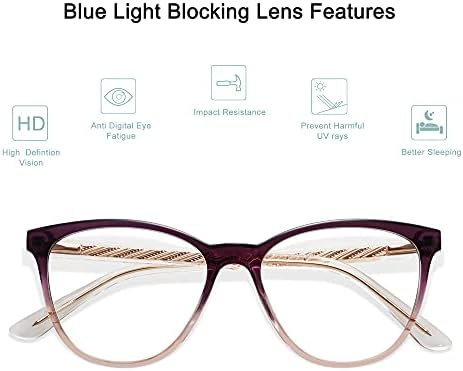 SOJOS Moda TR90 Cateye Şık Bilgisayar Gözlük Okuyucu Kadınlar için, Trendy Mavi ışık Okuma Gözlükleri SR5706
