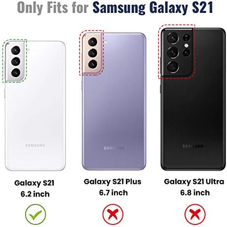 Ruky Samsung Galaxy S21 5G Kılıf ile Kemer Klip, S21 5G Kılıf ile Kemer Yüzük Standı Kickstand Tutucu Sağlam Ağır Askeri Sınıf