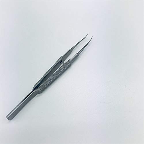 GreatLH Paslanmaz Çelik Yuvarlak Kolu Cımbız 10.5 cm Açı Kafa Dişsiz, 0.3 mm Geniş Kafa, Onarmak için Kullanılan Parmak İzi Süveter