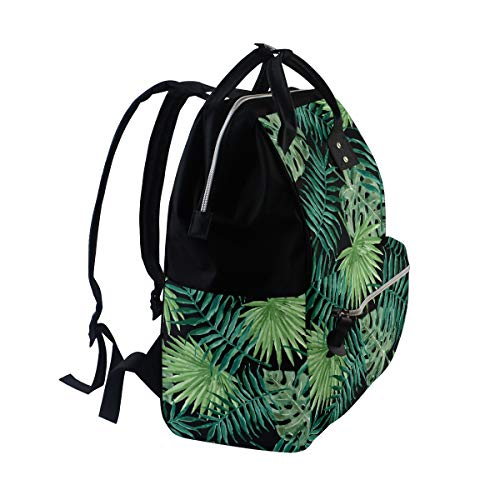Tropikal Palmiye yaprağı seyahat Laptop sırt çantası ile bebek bezi çantaları sırt çantaları mumya sırt çantası