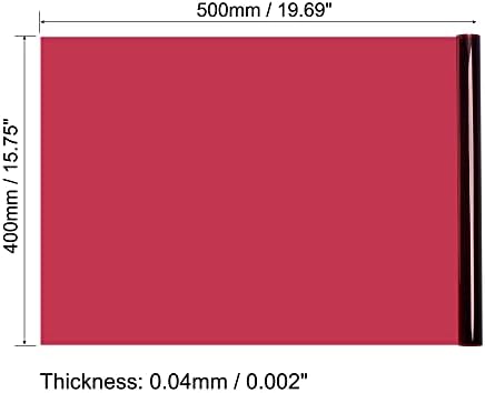 MECCANIXITY Jel Renk Filtre Kağıdı Polyester Film 40x50 cm Koyu Kırmızı Fotoğraf Stüdyosu için Kırmızı kafa ışık