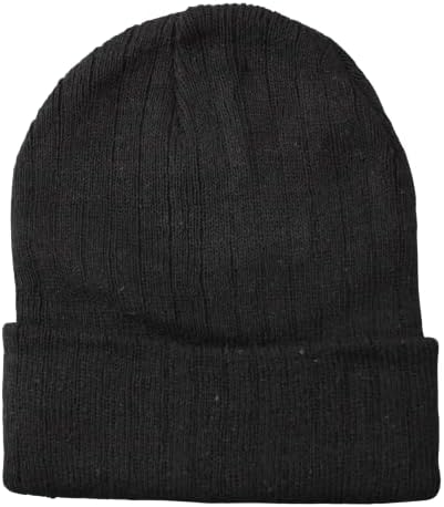 Güvenilir Endüstriler A. Ş. Essentials 12 Paket Kış Bere Şapka Unisex Sıcak Rahat Örme Kaflı Kafatası Kap Toptan Lot