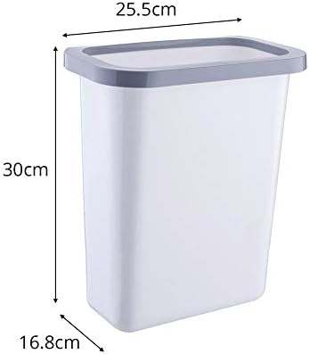 Rosymity 10L Dolap Yok Kapak çöp kutusu Tuvalet Banyo Oturma Odası, plastik Büyük Mutfak Asılı çöp kutusu Yararlı