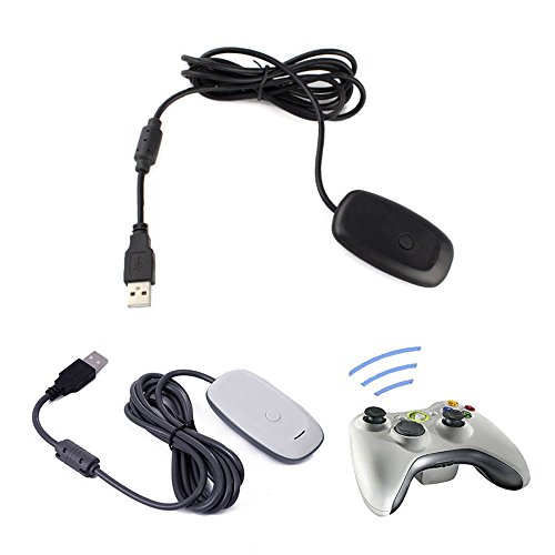 SH-NİN USB Kablosuz Adaptör Xbox 360 Denetleyicisi için Bilgisayar Oyun Platformu Adaptörü Kablosuz Alıcı Siyah