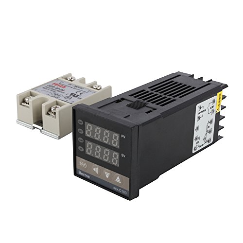 Dijital PID Sıcaklık Kontrol Cihazı 100-240V + maks.40A SSR + K Termokupl Probu