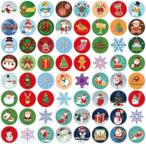 500 adet Merry Christmas Etiketler Etiketler Rulo 128 Desenler Noel Dekoratif Zarf Mühürler Çıkartmalar Kartları Hediye için