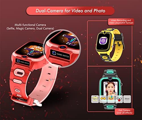 BAIDEFENG Çocuk Oyunu akıllı saat, telefon Smartwatch Çocuklar için Çocuk Müzik Çalar GPS SOS Kamera MP3 Pedometre çalar saat