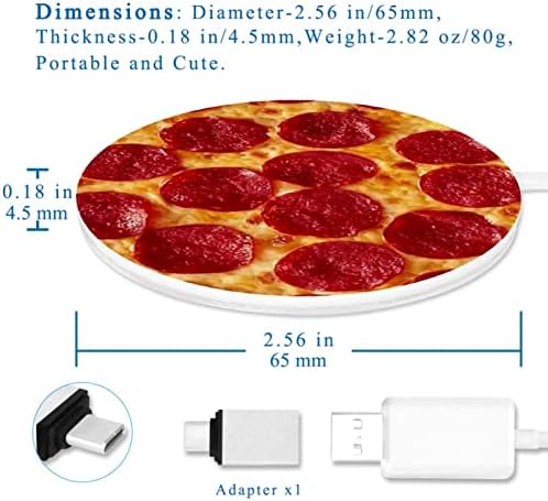 Kablosuz Şarj Cihazı Gıda Pizza Deri Yüzey 10W Hızlı Kablosuz Şarj Pedi