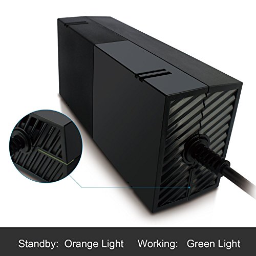 HOTHINK Xbox One Güç Kaynağı Tuğla, [Yeni Sessiz Sürüm] Xbox One için AC Adaptör Güç Kaynağı Şarj Kablosu Değiştirme 100-240