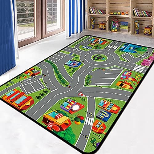 Çocuk oyun halısı Mat, Şehir Trafik Araba Yol Haritası Playmat, kaymaz Çocuk Emekleme halı zemin Mat Oturma Odası Ev Dekor Yatak