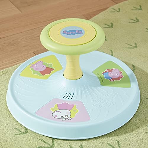 Playskool Peppa Pig Sit 'n Spin Müzikal Klasik Eğirme Etkinliği Oyuncak ve Sit' n Spin 18 Aydan Büyük Bebekler için Klasik Eğirme
