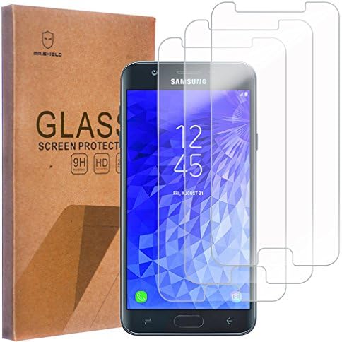 [3-PACK] - Mr. Kalkan Samsung İçin Tasarlanmış (Galaxy J7 2018) [Yükseltme Maksimum Kapak Ekran Versiyonu] [Temperli Cam] Ekran