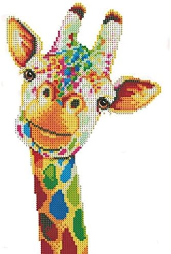 AİRDEA 5D Zürafa Elmas Boyama Kitleri Çocuklar Başlayanlar için DIY Mücevher Boyama Tam Matkap Hayvan Elmas Sanat Taklidi Nakış