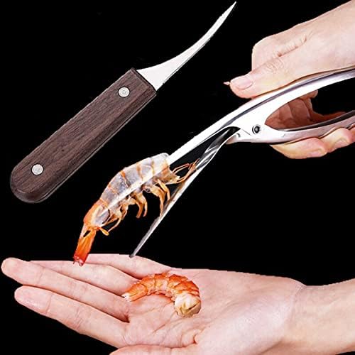 TONGUO Paslanmaz Çelik Karides Soyma Makineleri, Benzersiz Tasarım Karides Temizleyici Bıçak, kolay Temizlenebilir Karides Soyma