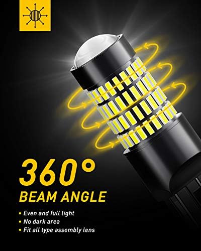 AUXITO 7440 7443 LED ampul için ters ışıkları, 102-SMD yonga setleri 300 % süper parlak beyaz 7441 7444 992 W21W LED ampuller