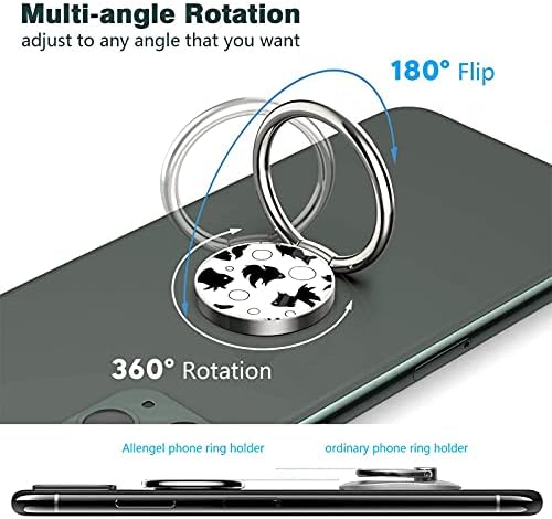 Mod Balık Cep Telefonu Halka Standı 360 Derece Rotasyon 180°Flip Kavrama Parmak Tutucu Uyumlu En Cep Telefonları