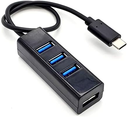 Ahududu Pi 4 ve Telefonlar için 4 Portlu USB 2.0 Hub'a (Siyah) LoveRPi USB Tip C