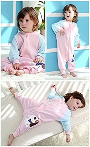 JELEUON Küçük Çocuklar Bebek Bebek Toddlers Bebek Uyku Tulumu ile Ayak Erken Yürüteç Giyilebilir Battaniye
