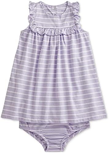 Polo Ralph Lauren Bebek Kız Çizgili Pamuklu Elbise ve Bloomer 2 Parça Set