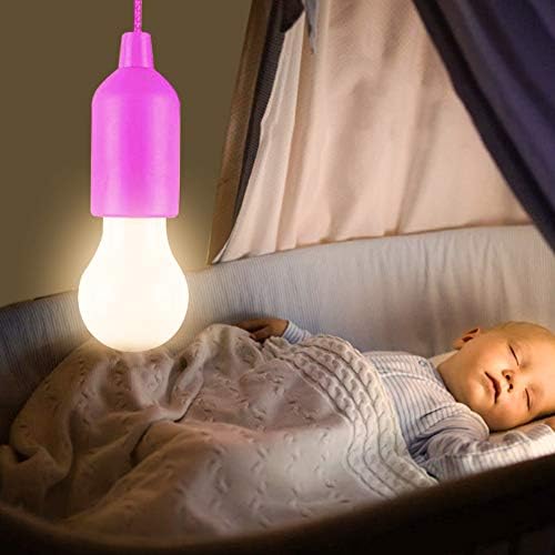 TOYERA gülen LED çekme kablosu ampul ışık, taşınabilir aydınlatma çekme zinciri, asılı Ampul açık, çocuk Odası, yurt Odası, okuma