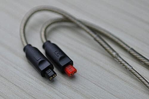 Dayanıklı Onarım Yedek Ses Kablosu Uzaktan Gümüş Mic Audio Technica ATH-IM50 / 70 Kulaklık Kulaklık Tel Aksesuarları