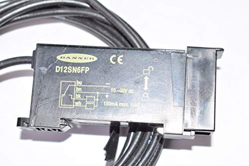 BANNER MÜHENDİSLİK Banner D12SN6FP Plastik Fiber Optik Sensör 10-30VDC NPN Batan