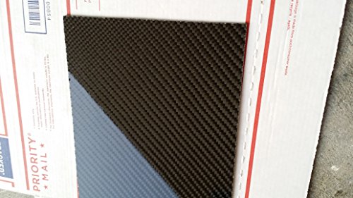 Gerçek Karbon Fiber Fiberglas Panel Levha Levha 6 ×18 ×1/8 Parlak Bir Tarafı