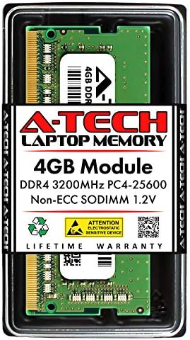 Acer Aspire 5 ıçin A-Tech 4 GB RAM A517-52G-50XD Dizüstü / DDR4 3200 MHz SODIMM PC4-25600 (PC4-3200AA) Olmayan ECC 1.2 V 260-Pin