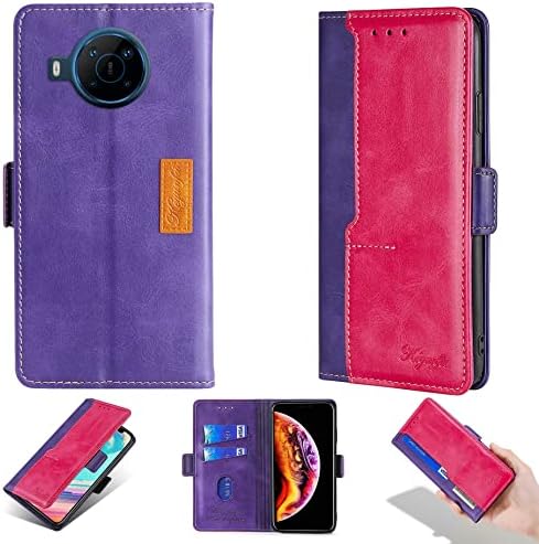 Oujietong Flip Case Nokia X100 ile Uyumlu Telefon Kılıfı Standı Kapak +[2 Paket] Film Yumuşak TPU Ekran Koruyucu + [2 Paket]