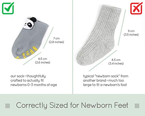 Bebek Çorap Hediye Seti-Erkek ve Kızlar için Yenidoğan Bebek Hediyeleri-7 Benzersiz Çift-Sevimli ve Komik Cinsiyet Nötr Bebek