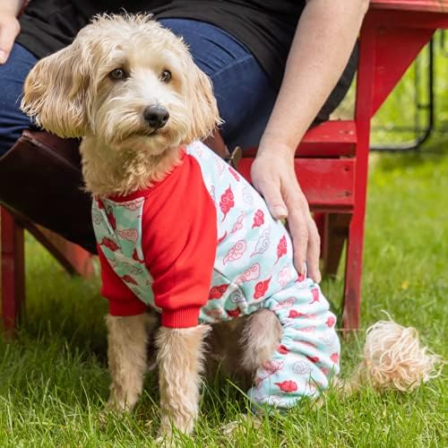 Dört Ayak Köpek Hafif Pijama, prim Pamuk Polar Tulumlar 4 Bacaklar Köpek Onesies T-Shirt Şık PJS Köpek Kostüm için Büyük Orta