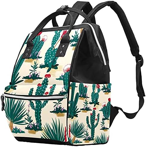 Laptop sırt çantası seyahat sırt çantası rahat Daypacks okul omuz çantası bitki kaktüs desen