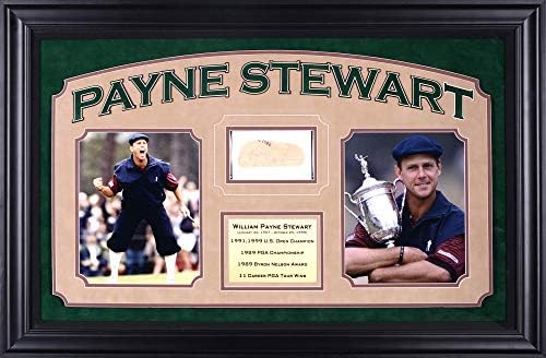 Payne Stewart Deluxe Yatay Çerçeveli Koleksiyon 2.5 x 3.5 İmzalı Kesim-PSA / DNA-Golf Kesim İmzaları