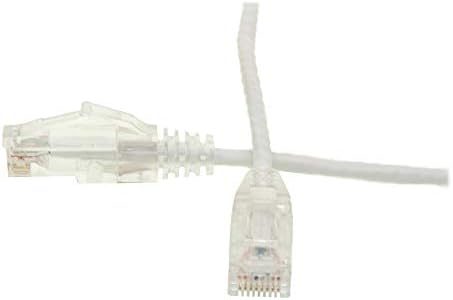Cat6 Beyaz İnce Ethernet Patch Kablo, Snagless / Kalıplı Çizme, 3 Ayak
