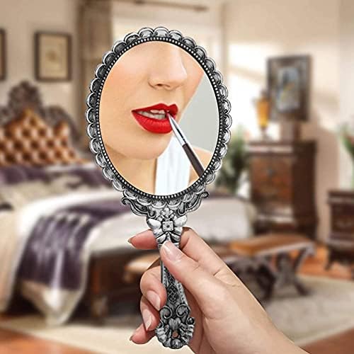 Makyaj aynası, Vintage El Aynası, Taşınabilir el makyaj aynası Seyahat Küçük Kozmetik Ayna makyaj aynası
