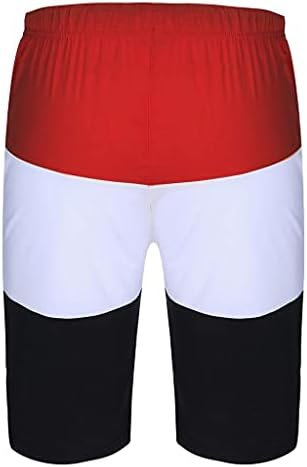 Erkek Yaz Spor Kıyafeti Rahat Kontrast Renk Dikiş Eşofman Set Kısa Kollu Kas T-Shirt ve Şort 2 Adet Takım Elbise