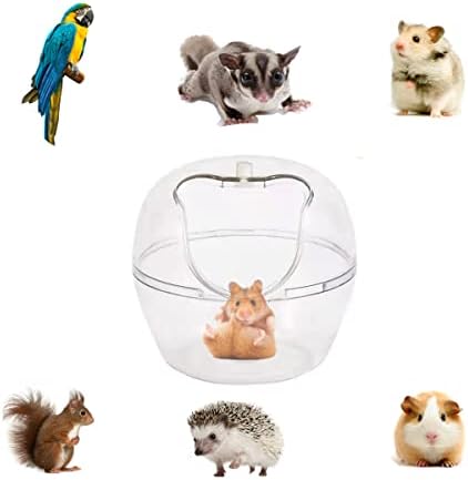 ACEDİVA Hamster Kum Banyosu - Berrak Yaratıkların Duşu Tuvalet Soğutma Yatağı Kum Kabı Küvet Fareler için Kirpi Sincap Hamster