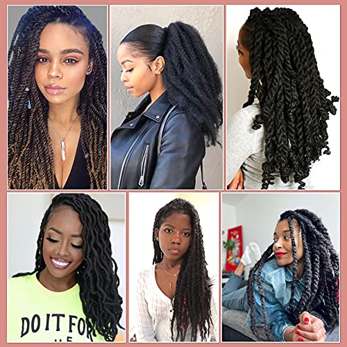 Marley Saç 16 İnç 7 Paketleri Marley Büküm Örgü Saç Afro kinky Büküm Marley Örgü Saç Sahte Locs için Tığ Saç Sentetik saç uzantıları