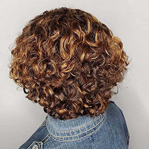 Derun Vurgulamak Kıvırcık Bob Dantel ön peruk İnsan Saç 13 × 6 T Bölüm Dantel Frontal Kısa postiç Derin Kıvırcık Remy Saç Kadınlar