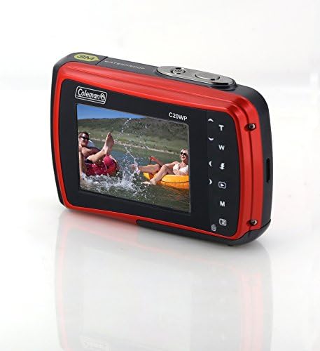Coleman Xtreme 18.0 MP HD Sualtı Dijital ve Video Kamera (10 ft'ye kadar su geçirmez.), 2,5, Kırmızı (C20WP-R)