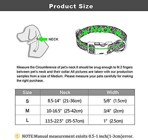 Ayarlanabilir Metal Tokalı Desen Baskılı Köpek Tasması Köpekler için Köpek Boyunluk Küçük / Orta/Büyük Köpek Yavrusu