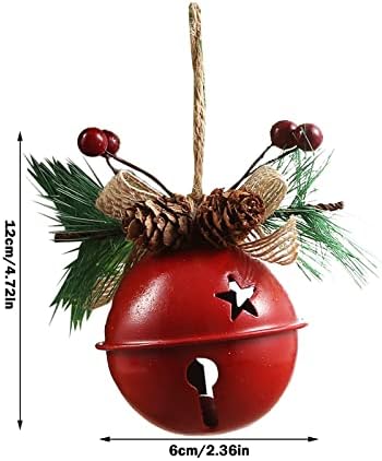 Darkduke Açık Noel Bells, Noel Tatil Dekorasyon Ağacı, Asılı Dekoratif Metal Jingle Bells